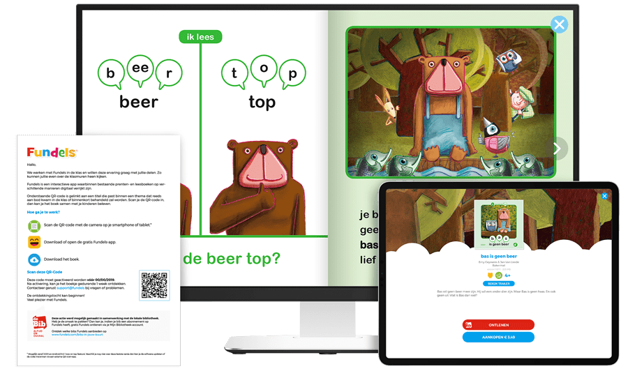 Fundels Prentenboeken als huiswerk via opdrachtenblad met QR-code