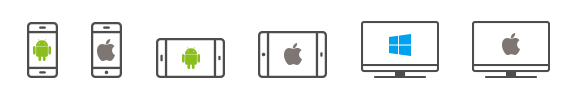 Fundels is beschikbaar voor Android en iOS mobiele toestellen, Windows en Mac computers