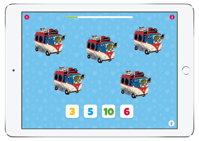 iPad_game_countpics_nippertje_w830 Educatieve spelletjes spelen op tablet met Fundels Prentenboeken