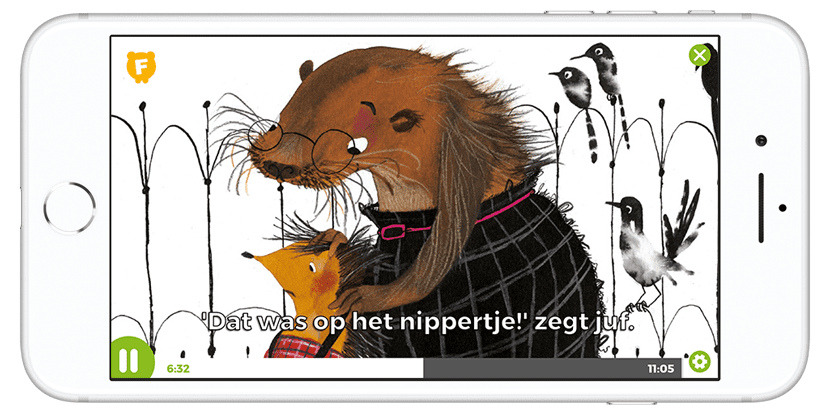 iPhone_watch_nippertje_w830 Geanimeerd prentenboek bekijken op smartphone met Fundels Prentenboeken